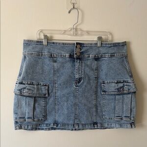 ARULA Blue Denim Mini Skirt